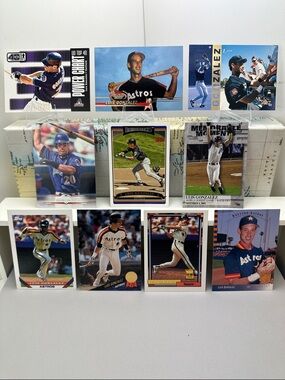 Luis Gonzalez lot of 10 (Diamondbacks, Astros)
